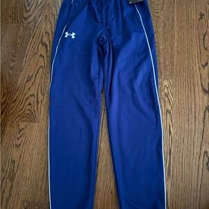 Under Armour Royal Blue Track Pants with White Piping